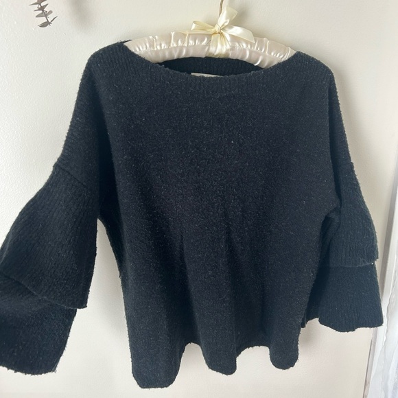 Madewell Black Layered Sleeve Sweater - Picture 2 of 2